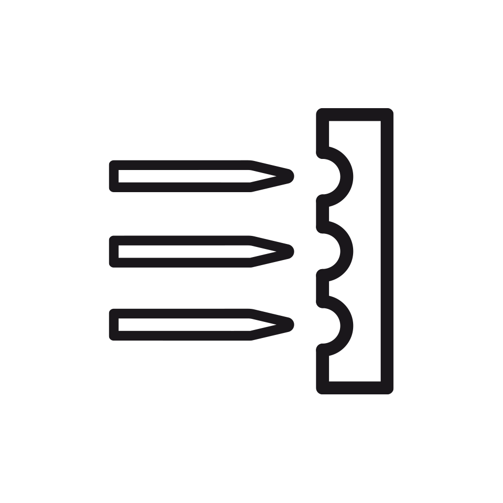 Putting the wood inlays into the injection molding machine