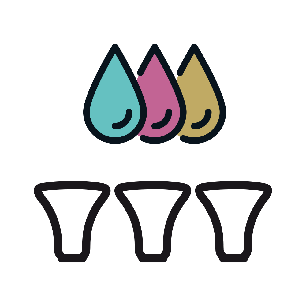 Printing the TWINTEEs using CMYK UV direct printing