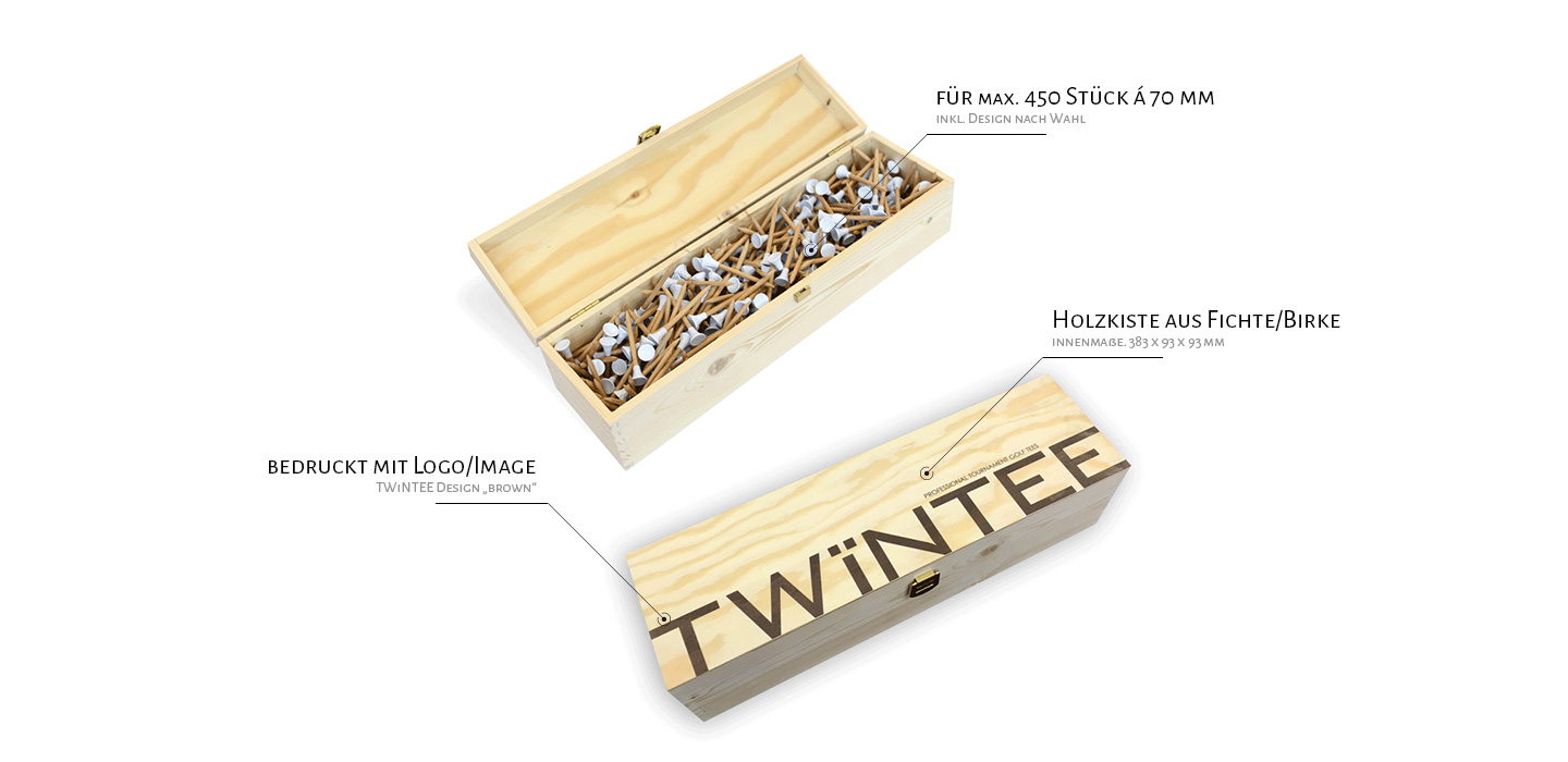 TWiNTEE Holzkiste / Munitionskiste - Verpackung