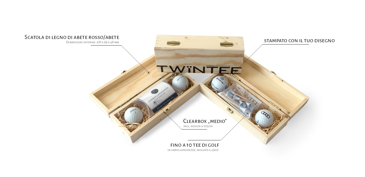 Scatola di legno TWiNTEE - regalo di partenza